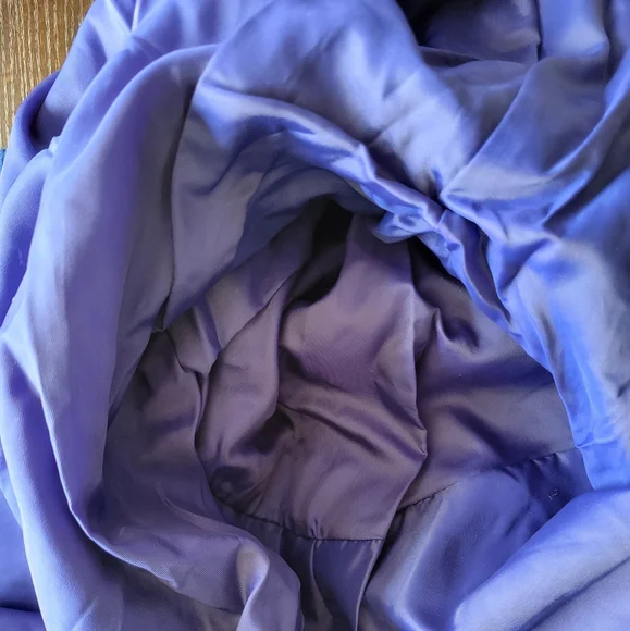 Vintage Royal Blue Suede Black Leather Patchwork Bomber Jacket Fox Run K… - Picture 3 of 16